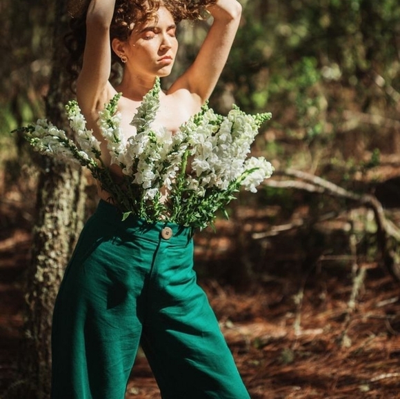 Olette Filipina Verde Pants size XS NWT - Picture 3 of 11